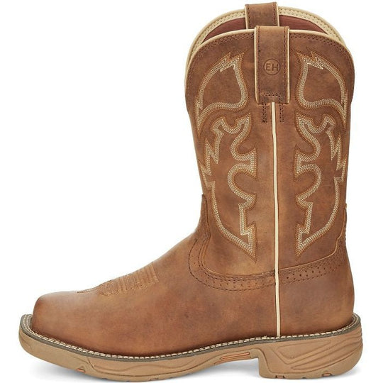 Justin Men's Rush 11" Steel Toe Waterproof Slip Resistant Work Boot - Tan - SE4340 - Overlook Boots