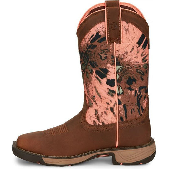 Justin Women's Rush 11" Waterproof Slip Resistant Work Boot - Russet Brown - SE4356 - Overlook Boots