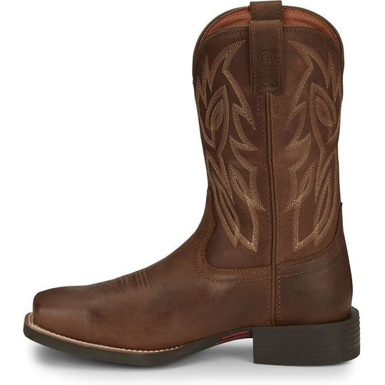 Justin Men's Canter Steel Toe Slip Resistant Western Work Boot - Dusky Brown - SE4510 - Overlook Boots