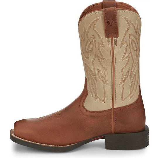 Justin Men's Canter 11" Steel Toe Slip Resistant Western Work Boot - Whiskey Brown - SE4511 - Overlook Boots