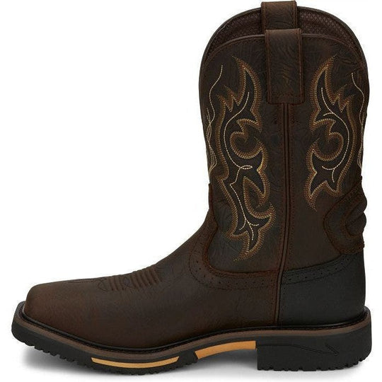Justin Men's Joist 11" Composite Toe Waterproof Work Boot - Chocolate Brown - SE4625 - Overlook Boots