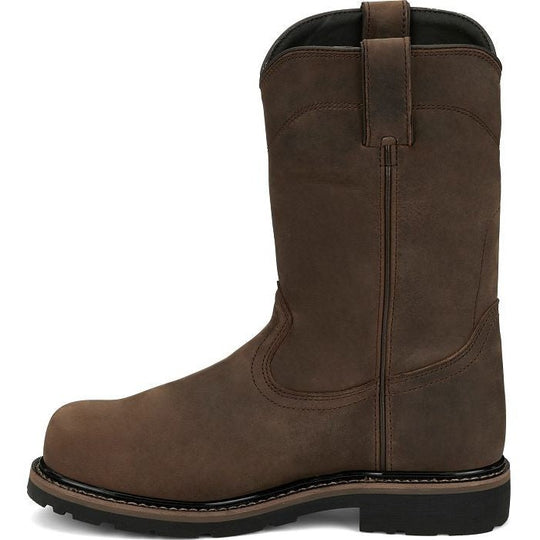 Justin Men's Pulley 10" Waterproof Composite Toe Met Guard Western Work Boot - Whiskey Brown - SE4630 - Overlook Boots