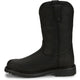 Justin Men's Dorsal 11" Round Toe Waterproof Slip Resistant Pull On Work Boot - Onyx Black - SE4637 - Overlook Boots