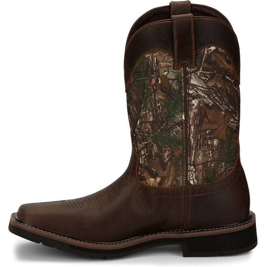Justin Trekker Bota Vaquera de Trabajo para Hombre, 11 Pulgadas, Impermeable - Realtree - SE4676 - Imagen 3