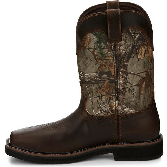 Justin Men's Trekker 11" Composite Toe Waterproof Slip Resistant Work Boot - Chocolate Brown - SE4677 - Overlook Boots