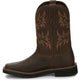 Justin Men's Driller 11" Square Toe Slip Resistant Work Boot - Dark Brown - SE4681 - Overlook Boots