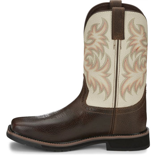 Justin Men's Driller 11" Square Toe Slip Resistant Work Boot - Copper - SE4683 - Overlook Boots