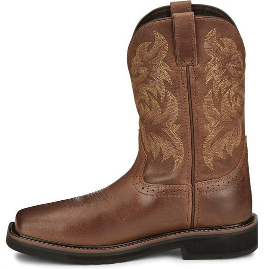 Justin Men's Handler 11" Composite Toe Slip Resistant Work Boot - Brown - SE4824 - Overlook Boots