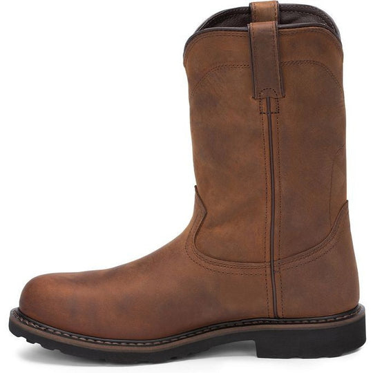 Justin Men's Drywall 10" Steel Toe Waterproof Slip Resistant Work Boot - Whiskey Brown - SE4961 - Overlook Boots