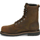 Justin Men's Pulley 8" Nano Composite Toe Waterproof Met Guard Lace Up Work Boot - Whiskey Brown - SE630 - Overlook Boots