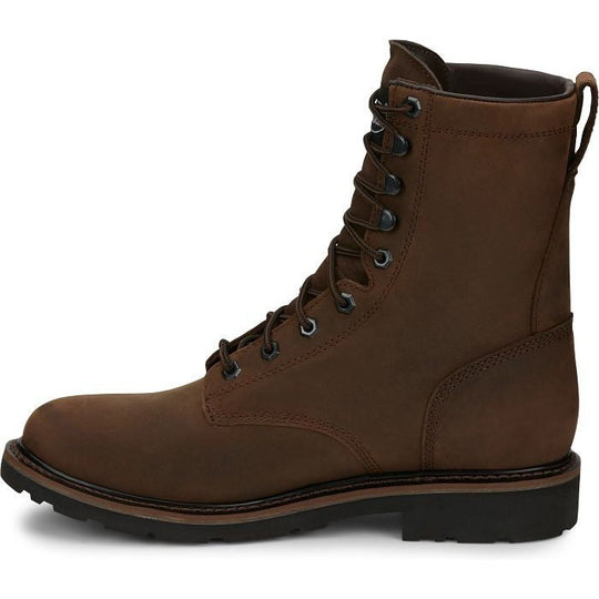 Justin Men's Drywall 8" Waterproof Lace Up Work Boot - Aged Brown - SE960 - Overlook Boots