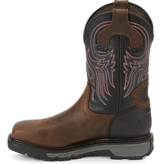 Justin Men's Tanker 11" Steel Toe Slip Resistant Work Boot - Brown - WK2104 - Overlook Boots