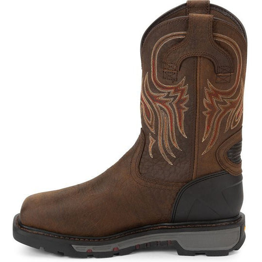 Justin Men's Driscoll 11" Steel Toe Waterproof Metguard Work Boot - Pecan Brown - WK2112 - Overlook Boots