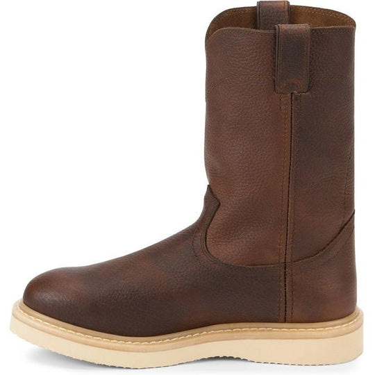 Justin Men's Axe 10" Soft Round Toe Wedge Work Boot - Light Brown - WK4908 - Overlook Boots