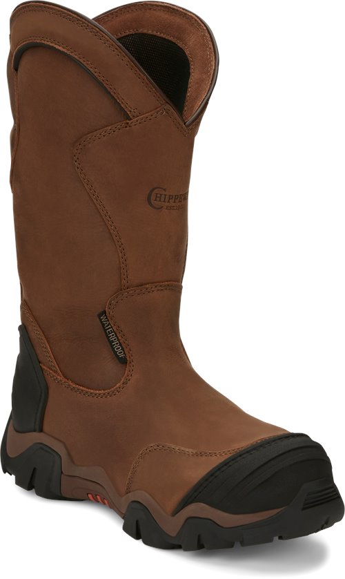 Chippewa Women's Cross Terrain 12" Nano Toe WP Pull On Boot - Brown - L50023 - Overlook Boots