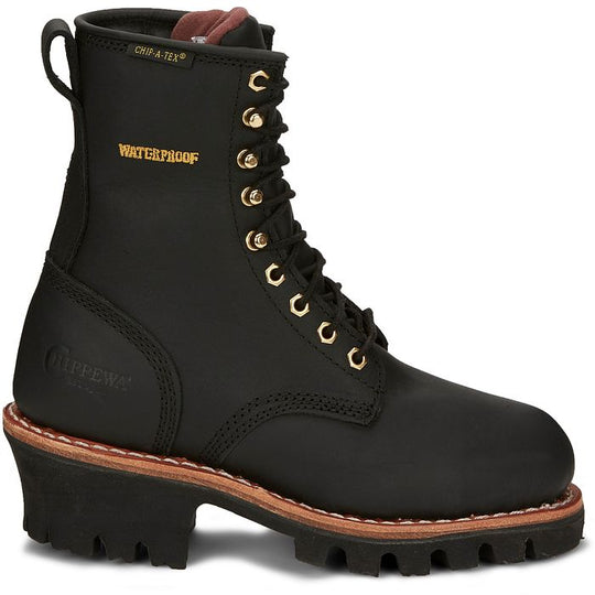 Chippewa Women's Tinsley 8" Steel Toe Waterproof 400G Ins Work Boot - Black - L73050 - Overlook Boots