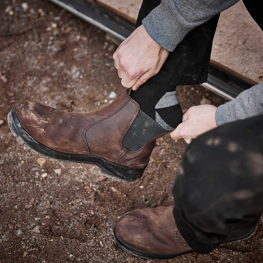Terra Men's Murphy 6" Composite Toe Waterproof Pull On Safety Work Boot- Brown- R4NRDB - Overlook Boots