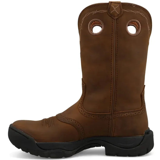 Twisted X Men's All Round 11" K Toe Moisture Wicking Western Work Boot - Brown - MAB0001 - Overlook Boots