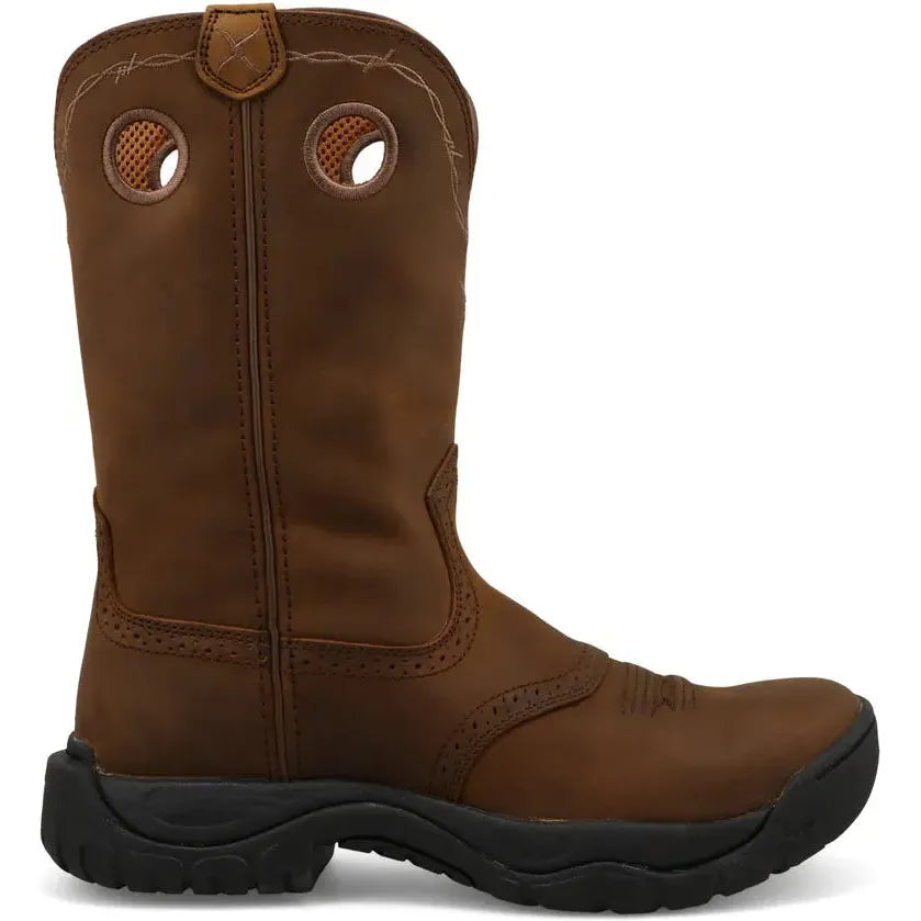 Twisted X Men's All Round 11" K Toe Moisture Wicking Western Work Boot - Brown - MAB0001 7 / Medium / Brown - Overlook Boots
