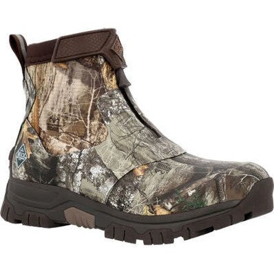 Muck Apex Mid Zip Botín para Hombre, Impermeable, Cierre Lateral - Realtree Edge - MAXZMEG