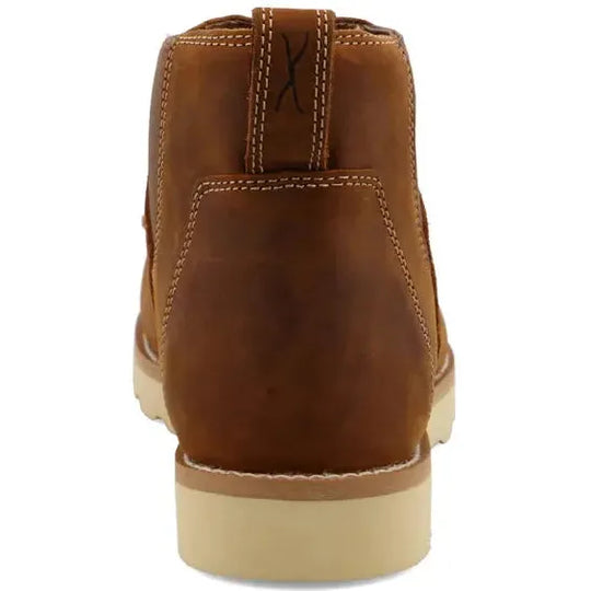 Twisted X Men's 4" Nano Composite Toe Chelsea Wedge Sole Work Boot - Brown - MCAN001 - Overlook Boots