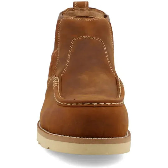 Twisted X Men's 4" Nano Composite Toe Chelsea Wedge Sole Work Boot - Brown - MCAN001 - Overlook Boots