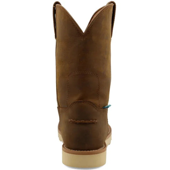 Twisted X Men's Iconic 10" Square Toe Waterproof Pull On Wedge Sole Work Boot - Brown - MCBW001 - Overlook Boots