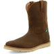 Twisted X Men's Iconic 10" Square Toe Waterproof Pull On Wedge Sole Work Boot - Brown - MCBW001 - Overlook Boots