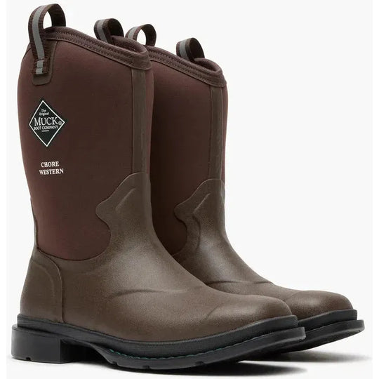 Muck Women's Chore 12" Square Toe WP Western Mid Boot- Brown- MCHWW90 - Overlook Boots