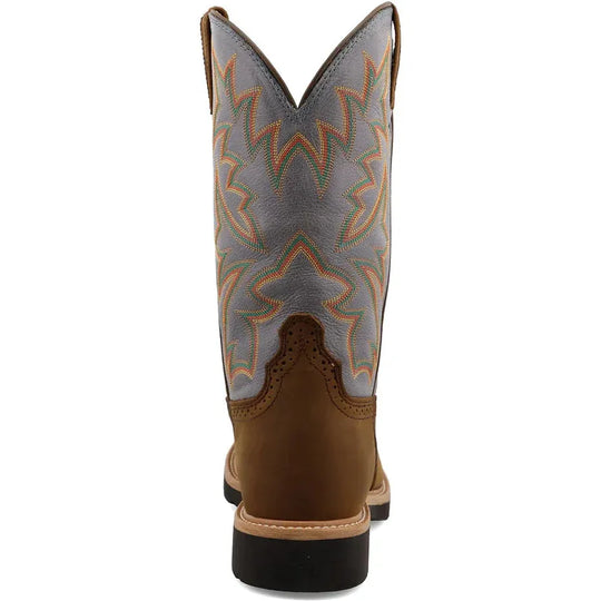 Twisted X Men's 12" U Toe Slip Resistant Western Work Boot - Brown - MCW0002 - Overlook Boots