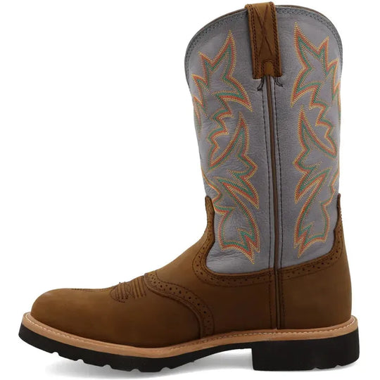 Twisted X Men's 12" U Toe Slip Resistant Western Work Boot - Brown - MCW0002 - Overlook Boots