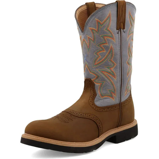 Twisted X Men's 12" U Toe Slip Resistant Western Work Boot - Brown - MCW0002 - Overlook Boots