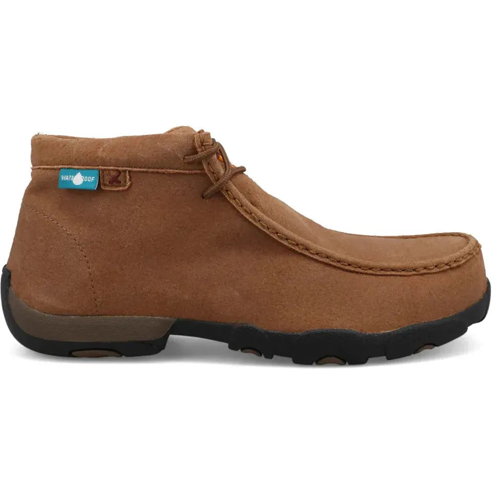 Twisted X Men's Chukka Driving Nano Safety Toe Waterproof Slip Resistant Work Boot - Distressed Saddle - MDMNTW2 7 / Medium / Brown - Overlook Boots