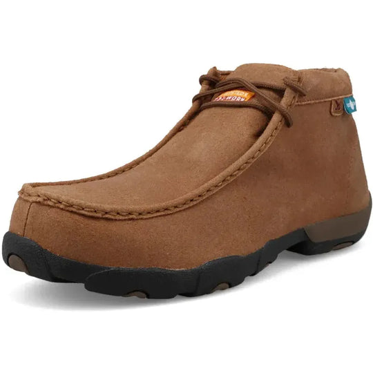 Twisted X Men's Chukka Driving Nano Safety Toe Waterproof Slip Resistant Work Boot - Distressed Saddle - MDMNTW2 - Overlook Boots