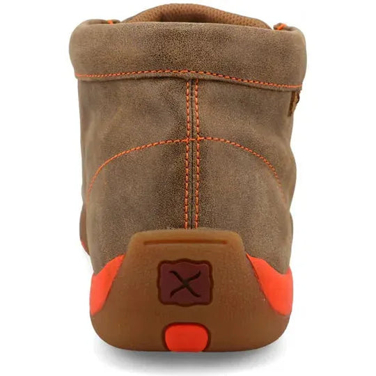 Twisted X Men's Chukka Driving Steel Toe Slip Resistant Work Boot - Bomber/Neon Orange - MDMST04 - Overlook Boots