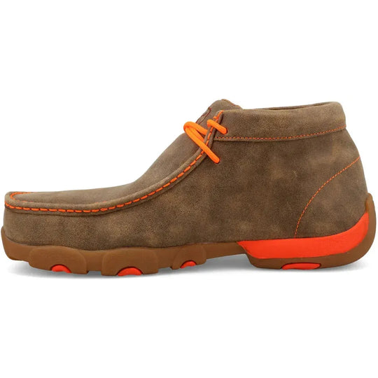 Twisted X Men's Chukka Driving Steel Toe Slip Resistant Work Boot - Bomber/Neon Orange - MDMST04 - Overlook Boots
