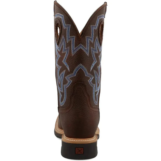 Twisted X Men's Lite 12" Steel Toe Moisture Wicking Western Work Boot - Brown Pebble - MLCS003 - Overlook Boots