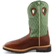 Twisted X Men's Lite 12" Steel Toe Met Guard Western Work Boot - Cognac Glazed Pebble & Lime - MLCSM01 - Overlook Boots