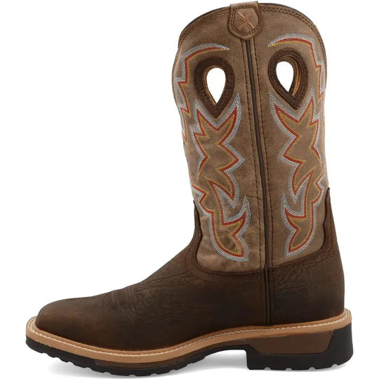 Twisted X Men's Lite 12" Western Work Boot - Taupe - MLCW022 - Overlook Boots