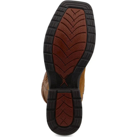Twisted X Men's Lite 12" Composite Toe Waterproof Western Work Boot - Dark Brown & Tan - MLCCW05 - Overlook Boots