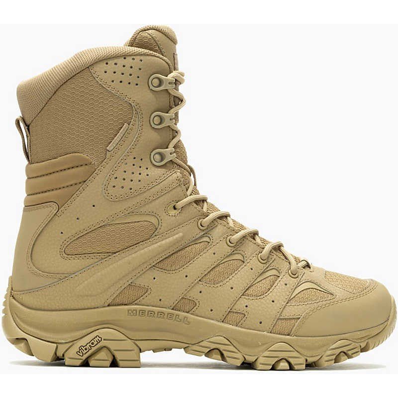 Merrell Work Men's Moab 3.8" Tactical Zip WP Hiking Boot -Coyote- J004107  - Overlook Boots