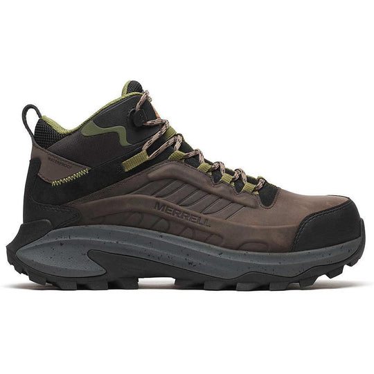 Merrell Work Men's Moab Speed 2 Mid Carbon Fiber Toe Waterproof Work Boot - Brown - J007897 7 / Medium / Brown - Overlook Boots