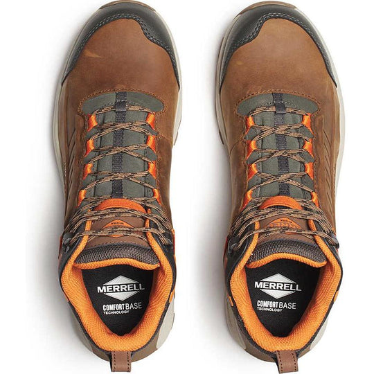 Merrell Work Men's Moab Speed 2 Carbon Fiber Waterproof Work Shoe - Brown - J007901W - Overlook Boots