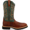 Twisted X Men's 12" Steel Toe Moisture Wicking Western Work Boot - Cognac Glazed Pebble & Dark Green - MSC0005 7 / Medium / Brown - Overlook Boots