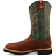 Twisted X Men's 12" Steel Toe Moisture Wicking Western Work Boot - Cognac Glazed Pebble & Dark Green - MSC0005 - Overlook Boots