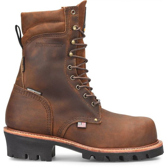 Matterhorn Men's Super Collar 9" Composite Toe USA Made Logger Boot - Dark Brown - MT2580 - Overlook Boots