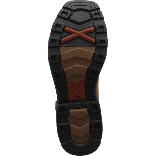 Twisted X Men's UltraLite X™ 11" Composite Toe Waterproof Slip Resistant Western Work Boot - Rustic Brown & Niagara - MUNW001 - Overlook Boots