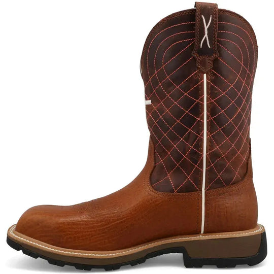 Twisted X Men's UltraLite X™ 11" Composite Toe Waterproof Slip Resistant Western Work Boot - Umber & Baked Clay - MUNW002 - Overlook Boots