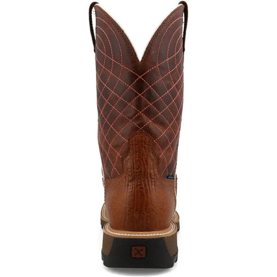 Twisted X Men's UltraLite X™ 11" Composite Toe Waterproof Slip Resistant Western Work Boot - Umber & Baked Clay - MUNW002 - Overlook Boots
