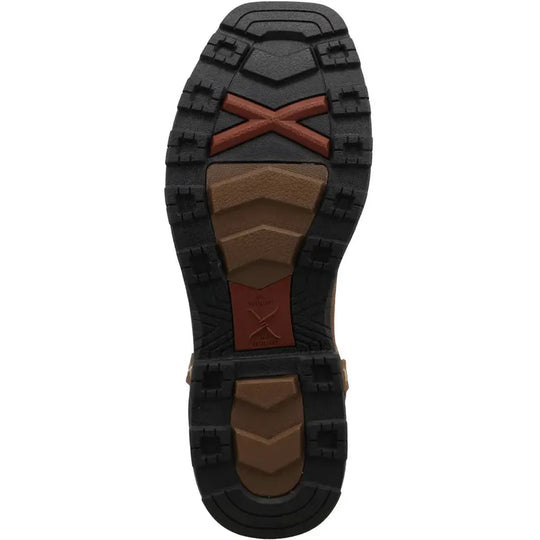 Twisted X Men's UltraLite X™ 11" Composite Toe Waterproof Pull On Western Work Boot - Bison & Mocha - MUNW003 - Overlook Boots